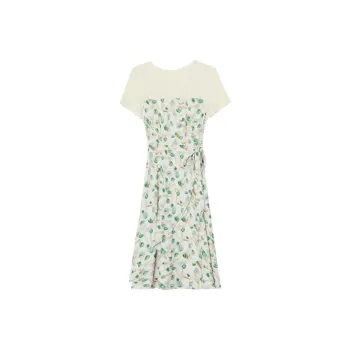 PLANE DRIFT Short Sleeved Dresses Women's Green Tulip