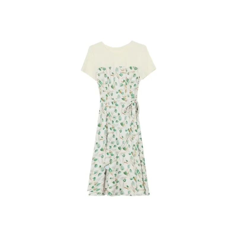 PLANE DRIFT Short Sleeved Dresses Women's Green Tulip-0