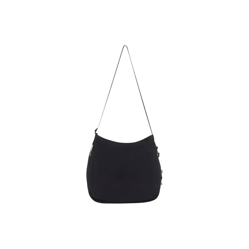 Maison Kitsune Fabric Portable Crossbody Bag Shoulder Bag Medium Size Women's Black-2