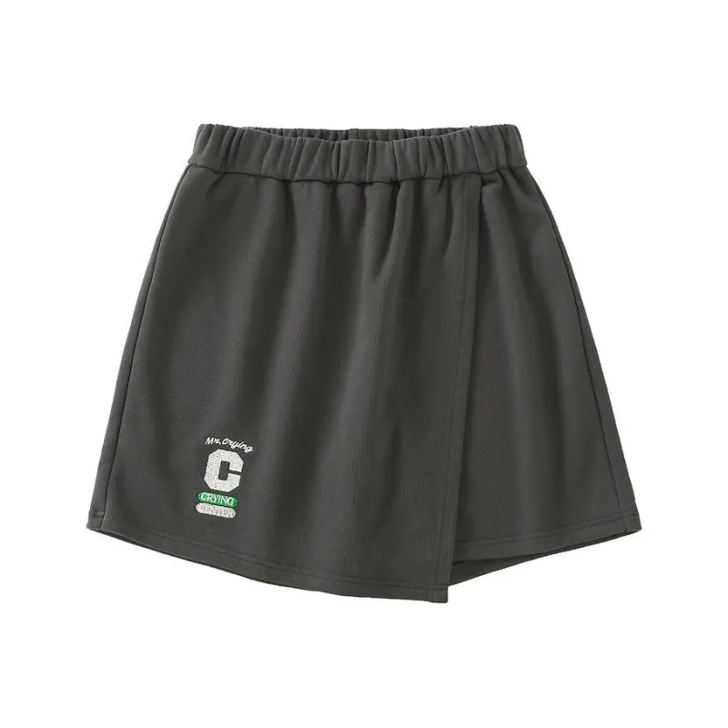 Crying Center Casual Shorts Women's Coffee Gray-0
