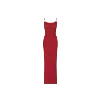 SKIMS SOFT LOUNGE LONG SLIP DRESS Slip Dress Women's BRICK/Brick