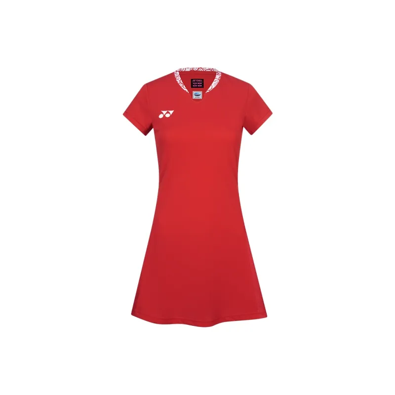 YONEX Short Sleeved Dresses Women's Diamond Red-0