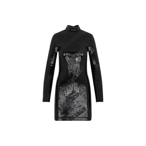 BALMAIN Sequin Spaghetti Strap Dress