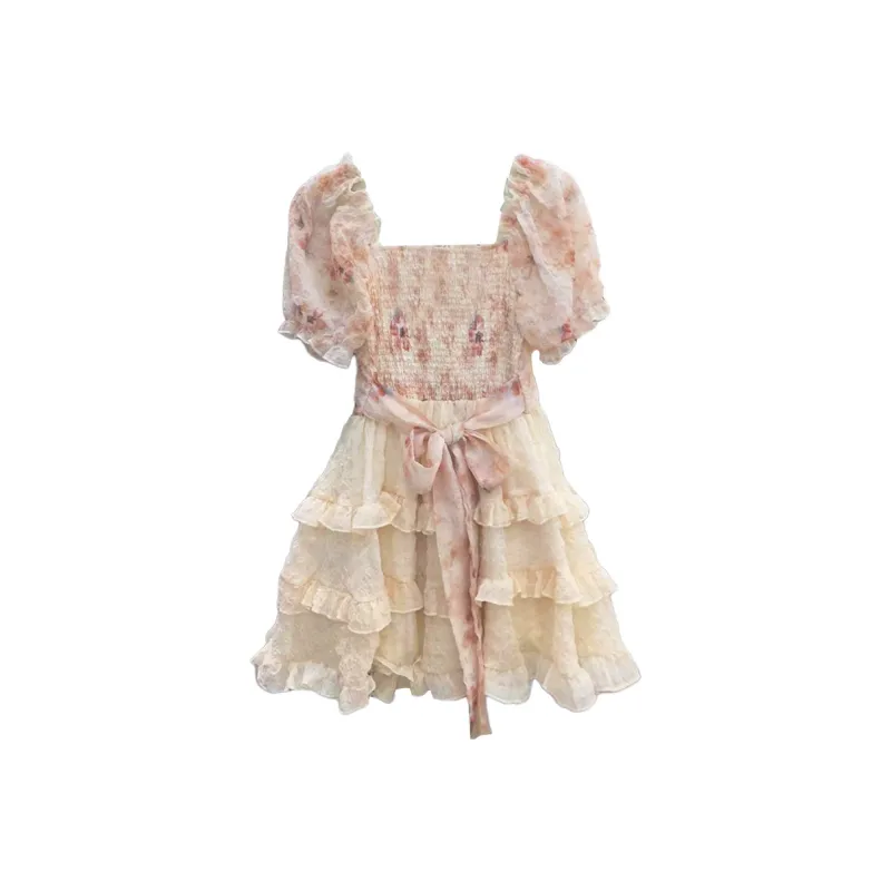 Peaches Peaches Short Sleeved Dress Women's-1