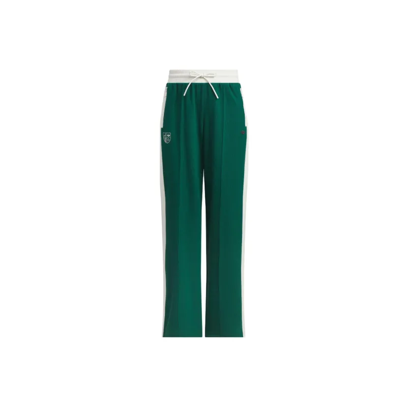 Adidas Originals RETRO SS25 SPORTY CLUB TRACK PANTS Knitted Sweatpants Women's Forest Green-0