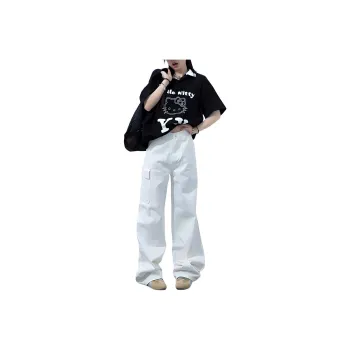 YINLEI Cargo Pants Women's White