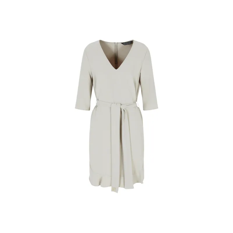 ARMANI EXCHANGEAE FW24 Long-Sleeved Dresses Women's Gray Green-0