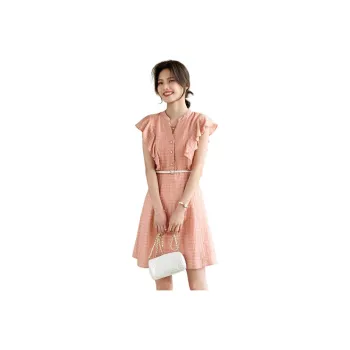 Still Quiet Short Sleeved Dress Women's Pink