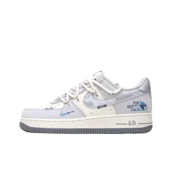 THE NORTH FACE x Nike Air Force 1 Anti Slip Wear Resistant Low Top Skateboard Shoes Women's Beige