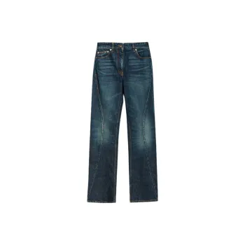 Ferragamo High Waisted Straight Leg Jeans