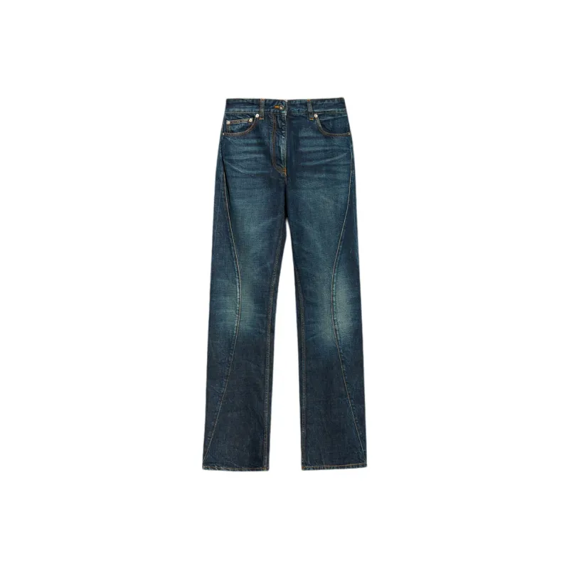 Ferragamo High Waisted Straight Leg Jeans-0