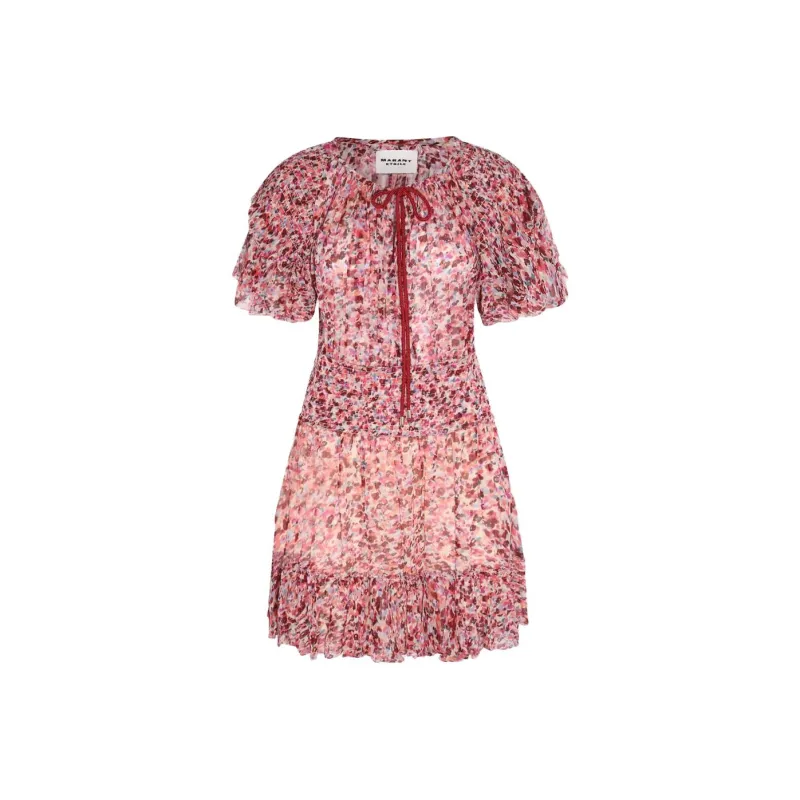 ISABEL MARANT ETOILE Flora Printed Drawstring Dress-0