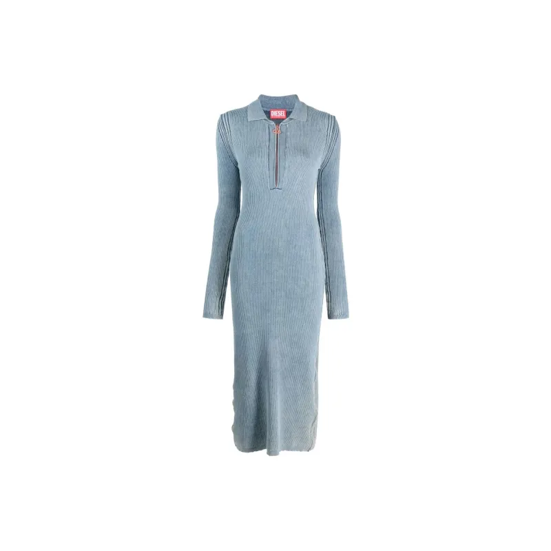 DIESEL Long-Sleeved Dresses Women's Light Blue-0