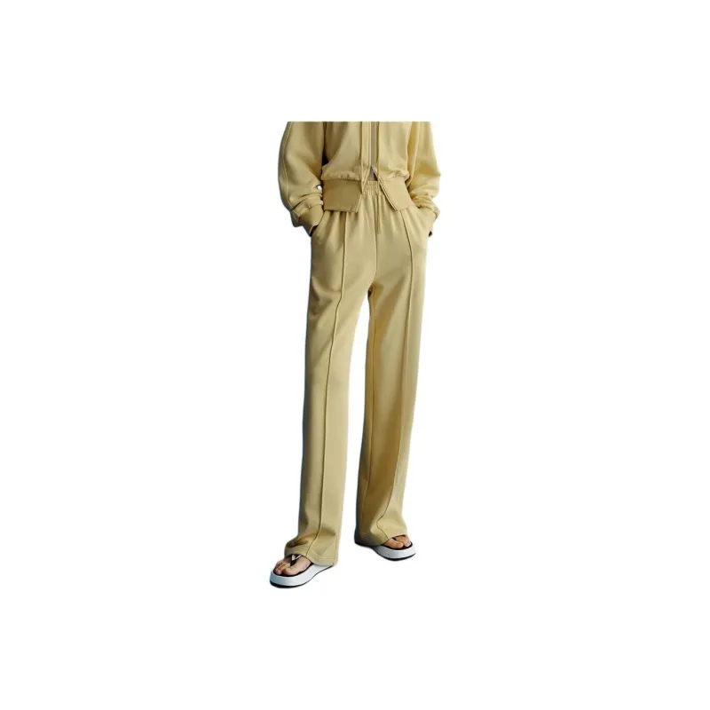 Roselingling Knitted Sports Pants Women's Ginger Yellow-0