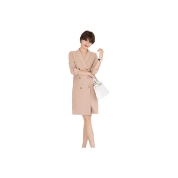 ONE SHALLOW Long Sleeved Dresses Women's Khaki