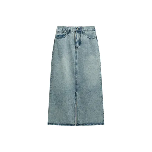 JOSR Denim Long Skirt Women's Blue
