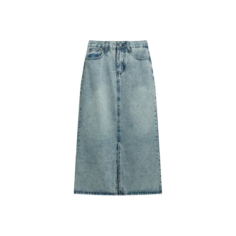 JOSR Denim Long Skirt Women's Blue-0