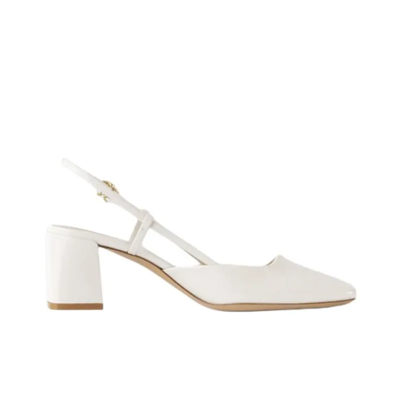 GIANVITO ROSSI Freeda Sling Chunky Heel High Heels 5.5cm Women's White-1