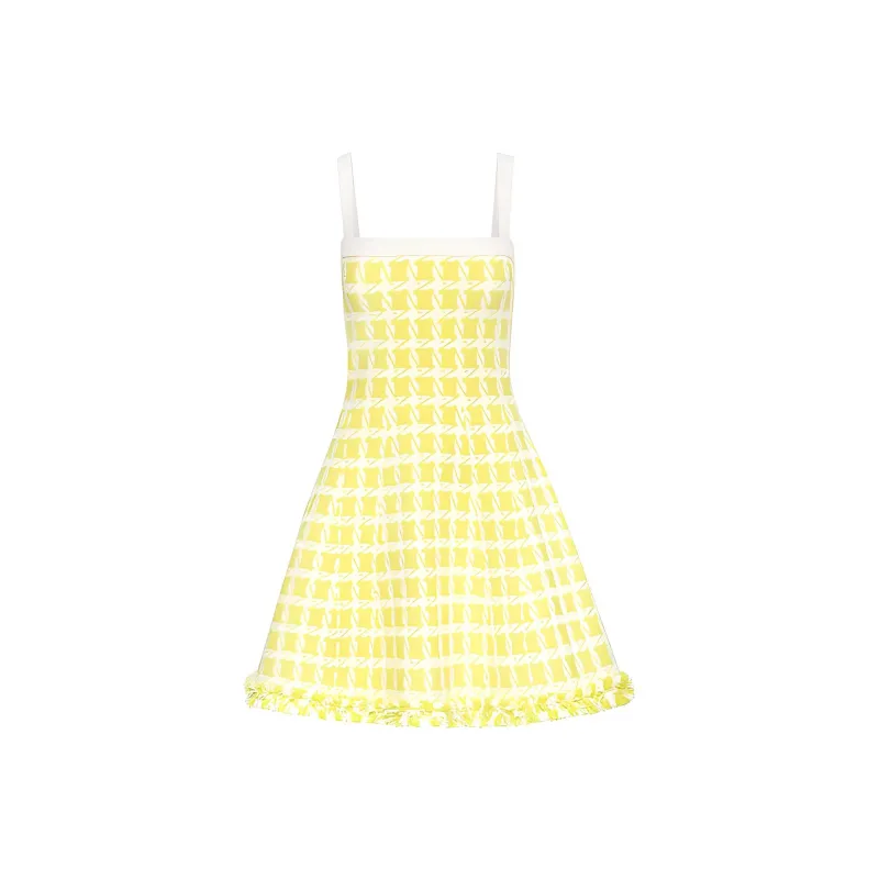 Oscar De La Renta Check pattern Wool Dress-0