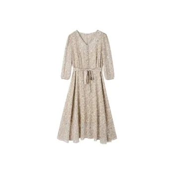 Dme Long-Sleeved Dresses Women's Apricot
