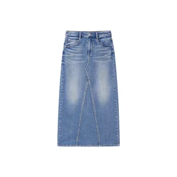 Miss Sixty Denim Long Skirts Women's Dark Blue