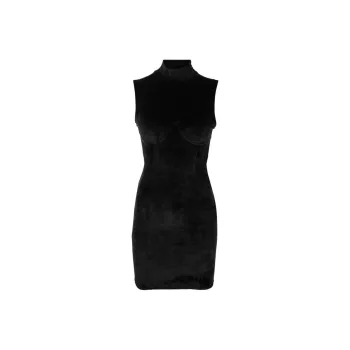 GCDS Cut Out High Neck Sleeveless Dress