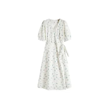 HANDAIWEI Short Sleeved Dresses Women's White