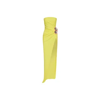 Oscar De La Renta Floral-appliqué Gown