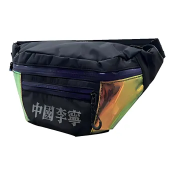 LiNing Polyester Sling Bag, Fanny Pack Trumpets Unisex Black/Purple