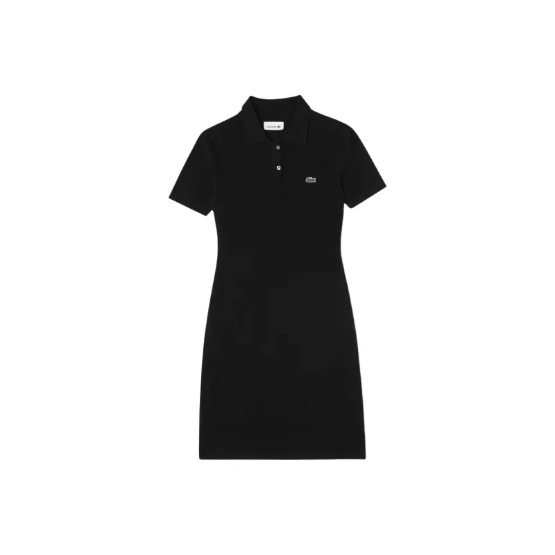 LACOSTE Short Sleeved Dress Women's Black-0