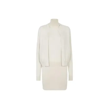 FENDI Embellished Logo Sleeveless Short Dress