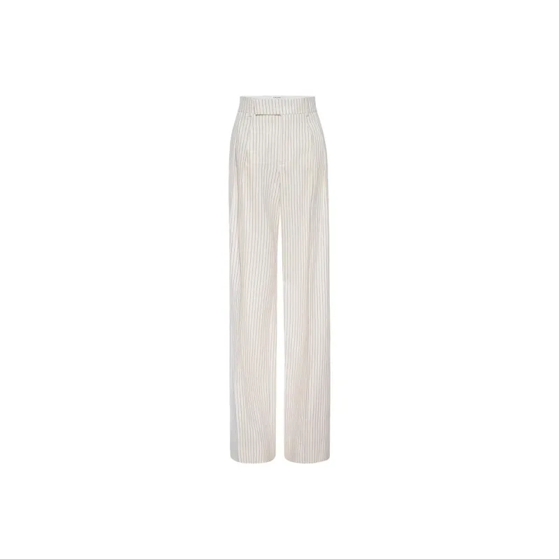 FRAME SS24 Suit Trouser Women's Beige Stripes-0