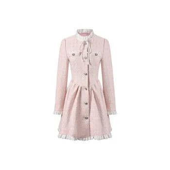 CPAURA Long Sleeved Dresses Women's Pink
