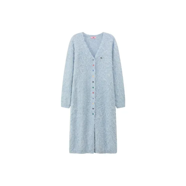 CHUU Long Sleeved Dress Women's Gray Blue-0