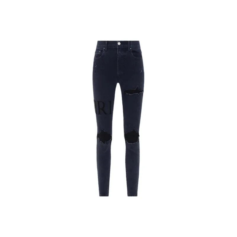 AMIRI Serif Logo Jean Jeans Women's Marine Blue-0