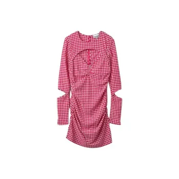 GANNI Long-Sleeved Dresses Women's Dark Pink