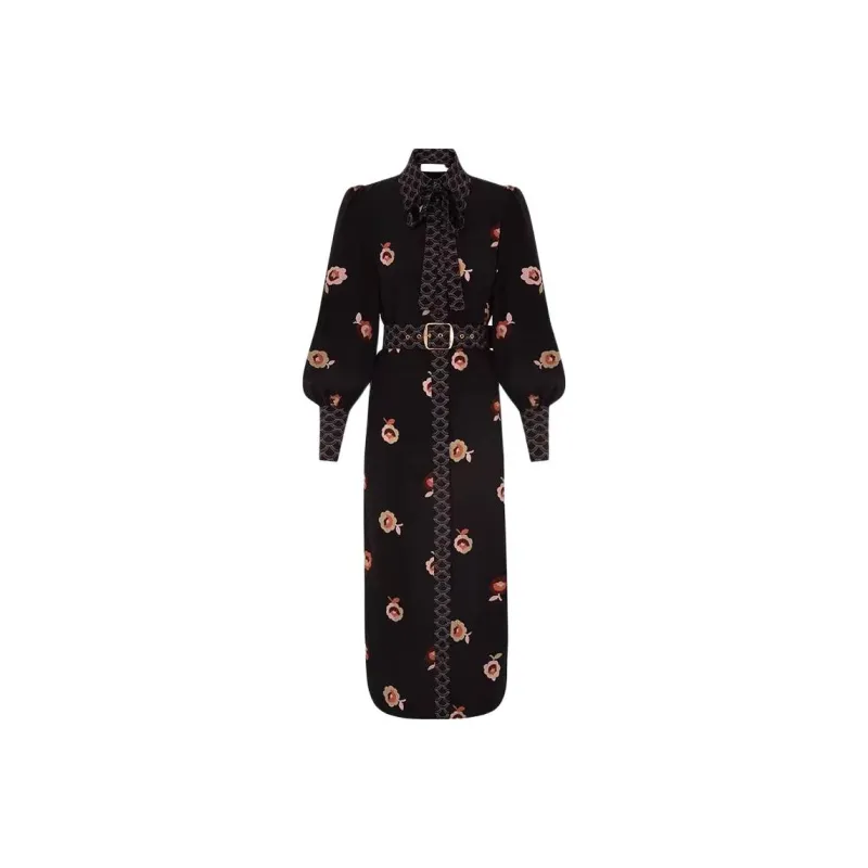 Zimmermann FW24 Long-Sleeved Dresses Women's Black-0