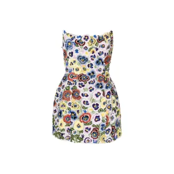 RACHEL GILBERT Camden Floral appliqué Minidress