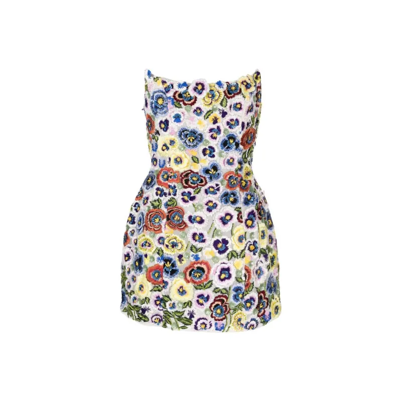 RACHEL GILBERT Camden Floral appliqué Minidress-0