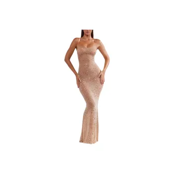 OH POLLY ANTONELLA Slip Dresses Women's Almond