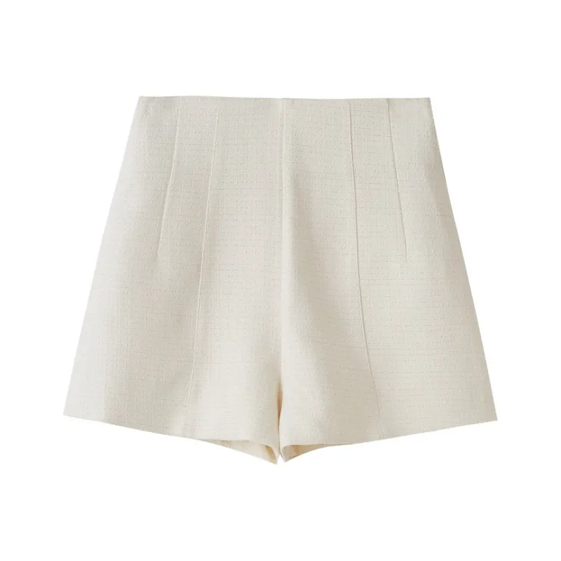 SHUIYUNJIAN Casual Shorts Women's Beige Apricot-0