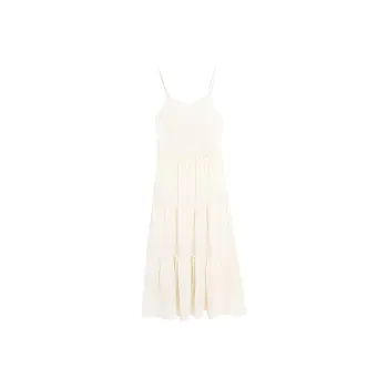 ZVJH Slip Dress Women's Cream White