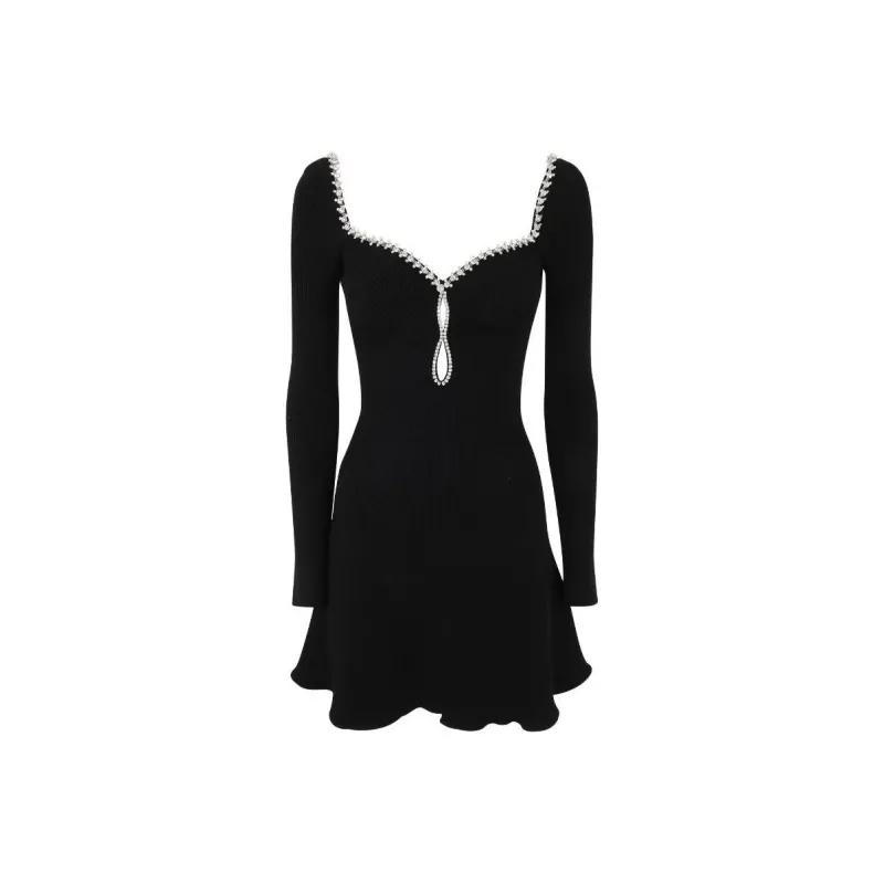 Self-portrait Long-Sleeved Dresses Women's Black-0