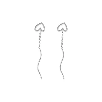 CENTURY&KINDLE 999 Fine Silver Drop Earrings Women's