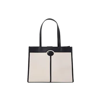 ALICE MARTHA Polyester Handbag Women's Ecru & Black