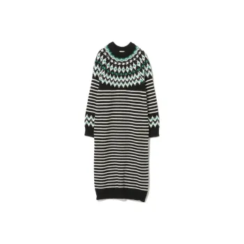Beams Long Sleeved Dress Women's Black