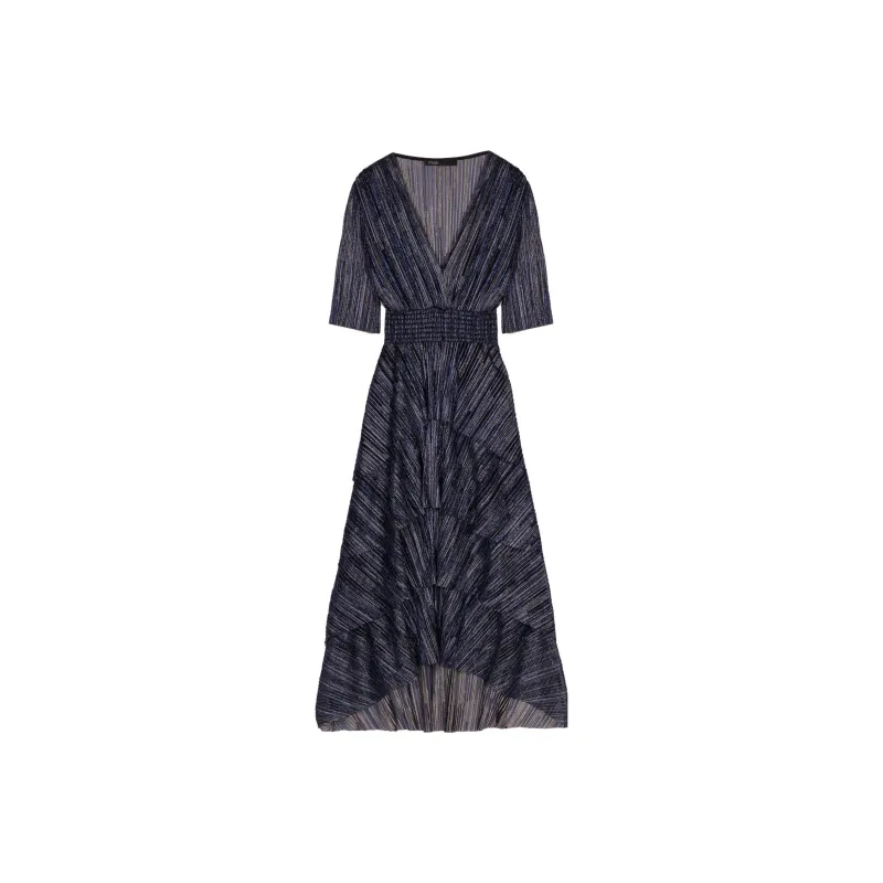 Maje Long-Sleeved Dresses Women's Marine-0