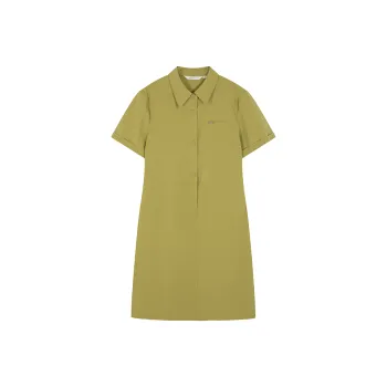 Mo Han Yi Mei Short Sleeved Dress Women's Yellow Green