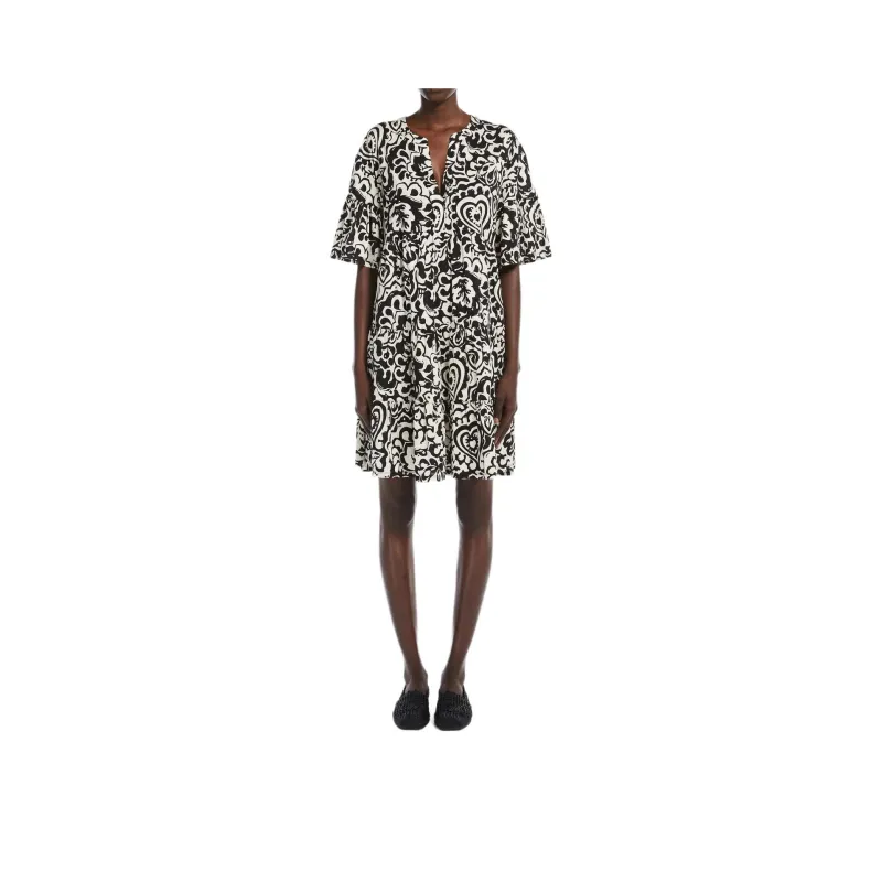 WEEKEND MaxMara Short Sleeved Dresses Women's Black-0