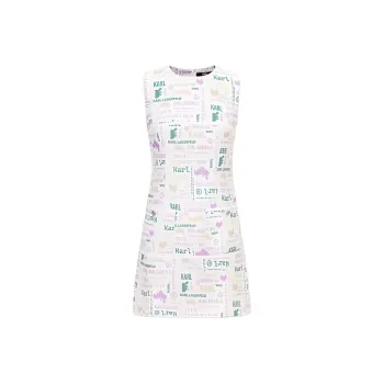 KARL LAGERFELD SS24 Sleeveless Dress Women's White